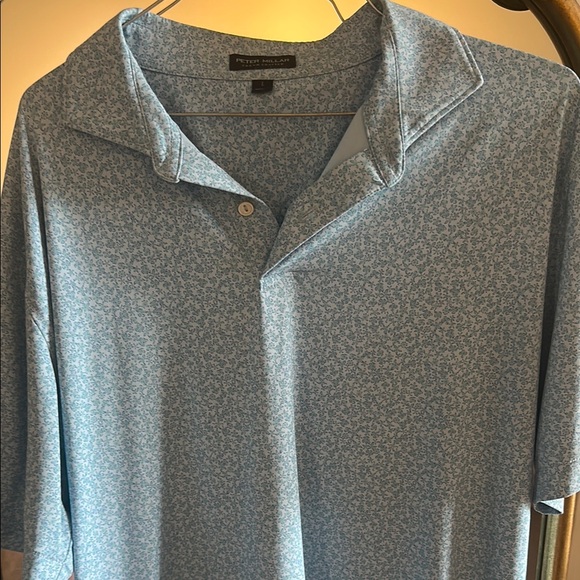 Peter Millar | Shirts | Peter Millar Blue Polo Shirt With Textured ...